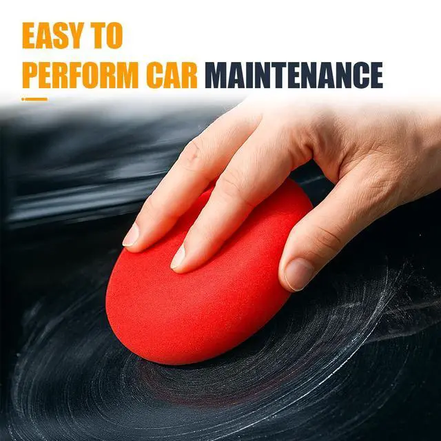 Alt view image 5 of 6 - 10PCS Car Foam Applicator Pads, 3.78" Round Auto Hand Polishing Pads, Compound Vehicle Detailing Sponges for Waxing, Paint, Ceramic, Glass (Red)