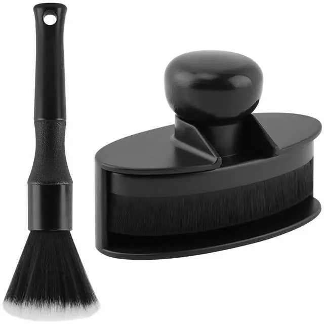 Main image of Car Tire Shine Applicator, Automotive Tire Dressing Applicator Brush with Storage Stand for Vehicles Tires Shine Polish Wax and Car Wash, with Cars Interior Cleaning Brush