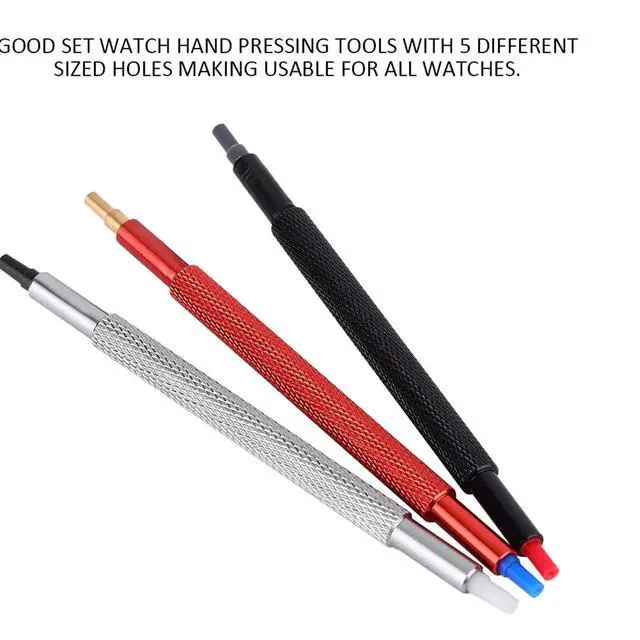 Alt view image 4 of 6 - 3Pcs Watch Hand Presser Tool, Watch Hand Pressers Pusher Fitting Set, Watchmakers Wristwatch Repair Tool, Stainless Steel Watchs Hands Setting Tools
