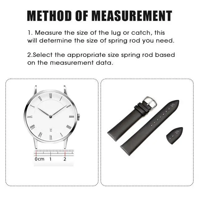 Alt view image 6 of 7 - KALIONE 25 Packs Watch Band Pins Replacement Kit, 1.3mm Diameter Heavy Duty Watch Pin with Spring Bar Removal Tool, 4 Sizes 18/20/22/24mm Stainless Steel Watches Bands Pins Kit for Watches Band Repair