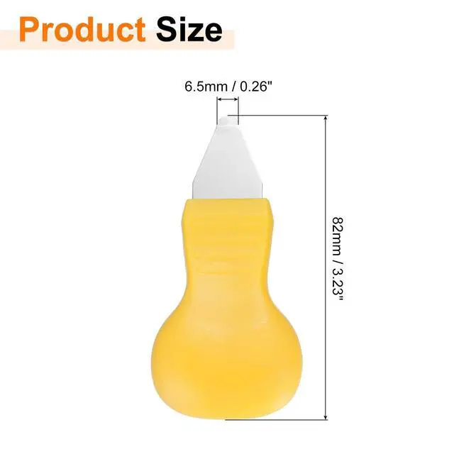 Alt view image 2 of 7 - Watch Back Cover Opener Tool 6.5mm Width Alloy Steel Blade Removal Tool Case Pry with ABS Handle for Watches Battery Repair Replacement, Yellow