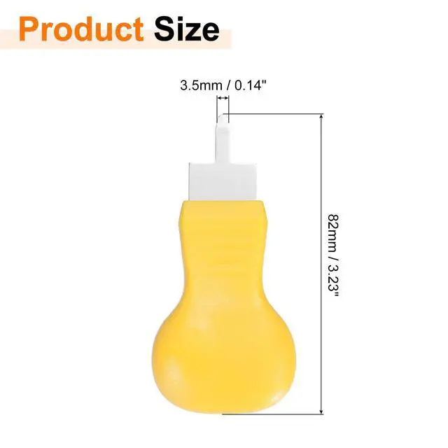 Alt view image 2 of 7 - Watch Back Cover Opener Tool 3.5mm Width Alloy Steel Blade Removal Tool Case Pry with ABS Handle for Watches Battery Repair Replacement, Yellow