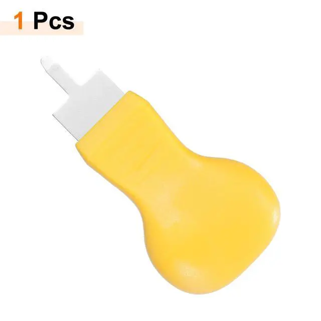 Alt view image 3 of 7 - Watch Back Cover Opener Tool 3.5mm Width Alloy Steel Blade Removal Tool Case Pry with ABS Handle for Watches Battery Repair Replacement, Yellow