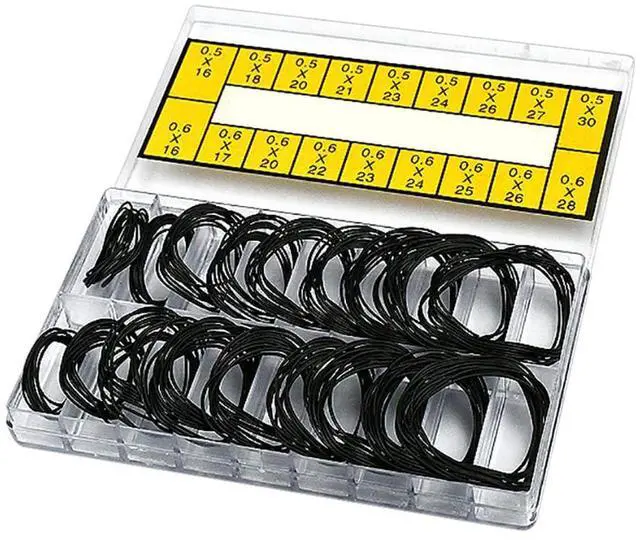 Main image of About 180 Pcs O Ring Watch Gasket Rubber Seal Kit Assorted Size Watch Gaskets Watches Back Cover Seal Gaskets Watches Repairing Accessories for Watchmakers