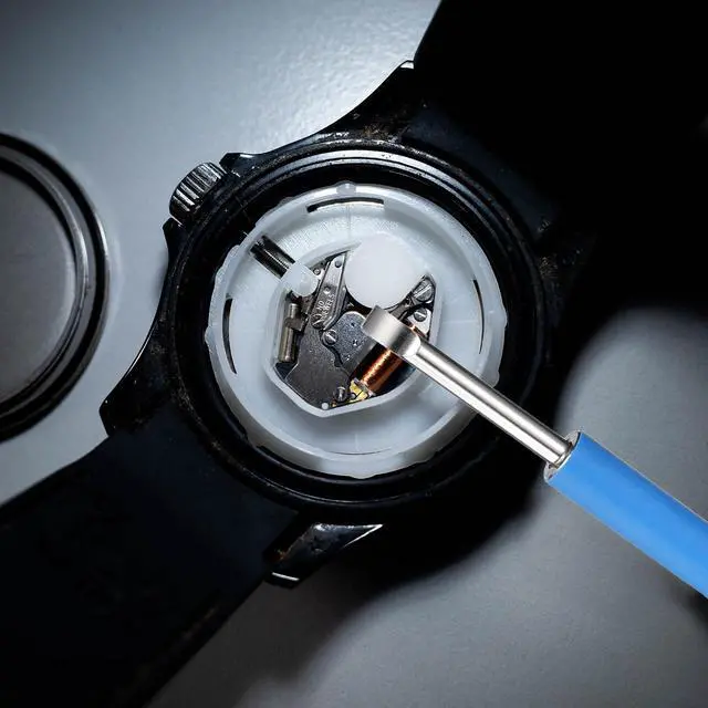 Alt view image 6 of 7 - Watch Back Cover Opener Tool 3.9mm Width Stainless Steel Blade | Case Opener Pry Tool,for Watches Battery Repair Replacement,Aluminum Handle Blue