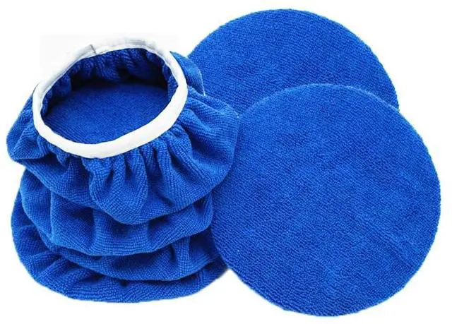 Main image of 6 PCS 9-10 Inch Car Buffing Pads, Soft Microfiber Polishing Bonnet Buffing Pad Cover for Car Detailing, Waxing and Polishing