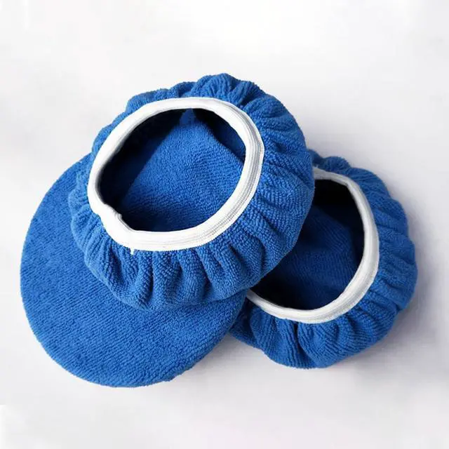 Alt view image 4 of 5 - 6 PCS 9-10 Inch Car Buffing Pads, Soft Microfiber Polishing Bonnet Buffing Pad Cover for Car Detailing, Waxing and Polishing