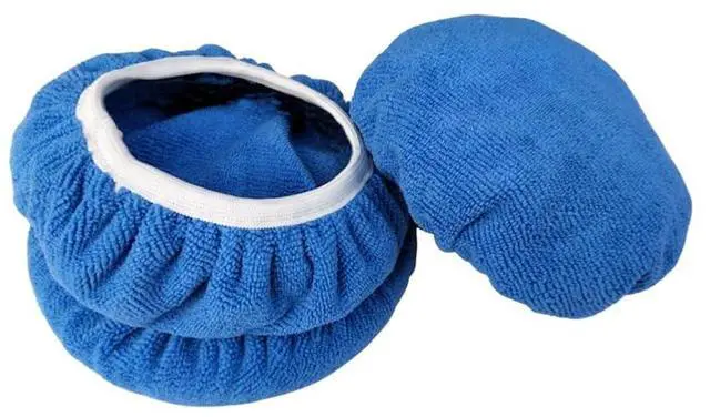 Alt view image 5 of 5 - 6 PCS 9-10 Inch Car Buffing Pads, Soft Microfiber Polishing Bonnet Buffing Pad Cover for Car Detailing, Waxing and Polishing