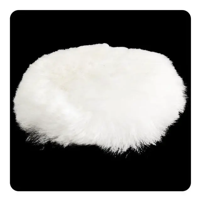 Alt view image 3 of 6 - 2Pcs 4 Wool Polishing Pads Hook and Loop Buffing Pads for Car Polisher Buffer, Soft Sheepskin Buffing Wheel for Car Detailing, Waxing, Polishing, Compounding