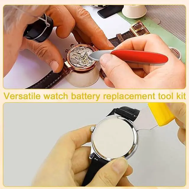 Alt view image 7 of 7 - 2Pcs Watch Battery Replacement Tool Kit, Watch Back Case Opener, Pry Remover Tools for Mobile Phone Tablet Repair Replacement Accessories, Watchmaker Adjustment, Watch Repair Kits
