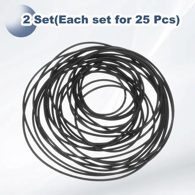 Alt view image 3 of 7 - 2set O-Ring Watch Gaskets Replacement Kit 0.5mm Waterproof Elastic Rubber O Ring Back Cover Seal Gaskets Washers Repair Tools Kits for Watch Repair