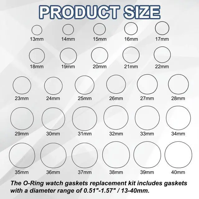 Alt view image 2 of 7 - 1set O-Ring Watch Gaskets Replacement Kit 0.6mm Waterproof Elastic Rubber O Ring Back Cover Seal Gaskets Washers Repair Tools Kits for Watch Repair