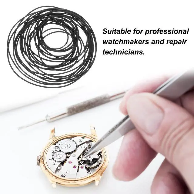 Alt view image 7 of 7 - 2set O-Ring Watch Gaskets Replacement Kit 0.5mm Waterproof Elastic Rubber O Ring Back Cover Seal Gaskets Washers Repair Tools Kits for Watch Repair