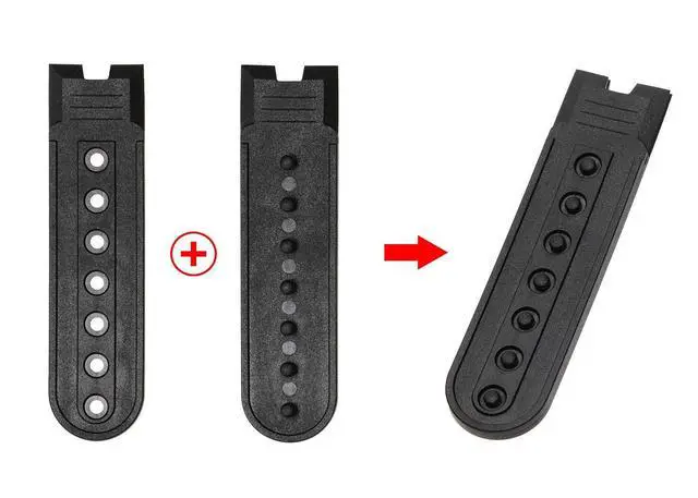 Alt view image 3 of 6 - 8 Pairs White Plastic Snapback Strap with 7 Holes Hats Caps Replacement Fastener Repair Snap Buckle Strap (White)
