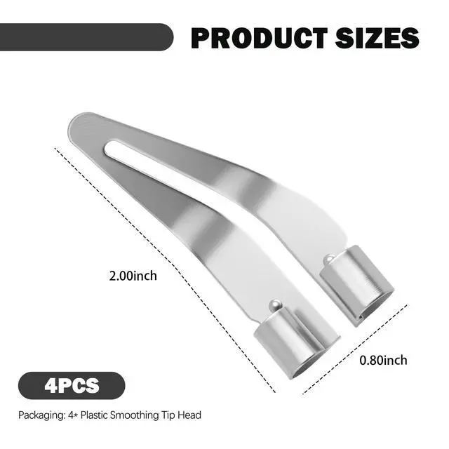 Alt view image 2 of 7 - 4PCS Plastic Welding Tips by Plastic Welder Gun,Stainless Steel Plastics Welder Tips with 45° Elbow,Smoothing Tip Head Plastics Welding Kit Car Accessories for Bumper Repair