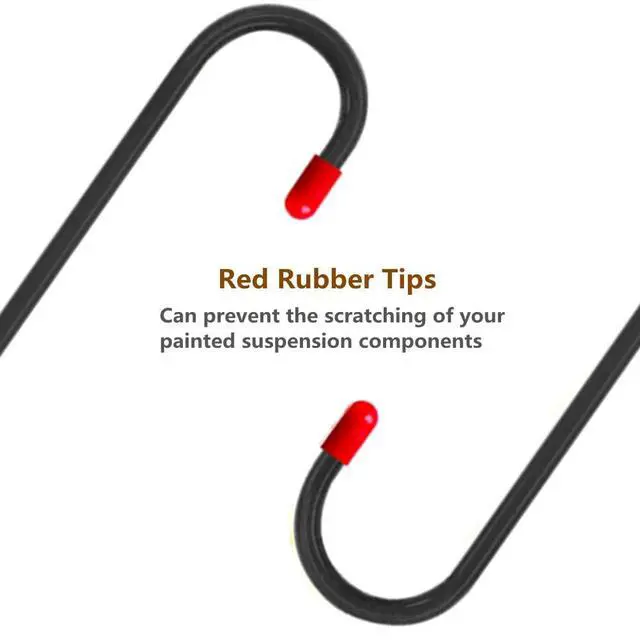 Alt view image 4 of 6 - 2 PCS Brake Caliper Hanger Hooks with Red Rubber Tips,Auto Brake Caliper Compression Tool,Automotive Tool for Braking,Axle,Bearing,Suspension Work,Car Tools Gifts for Men,Dad (Black)