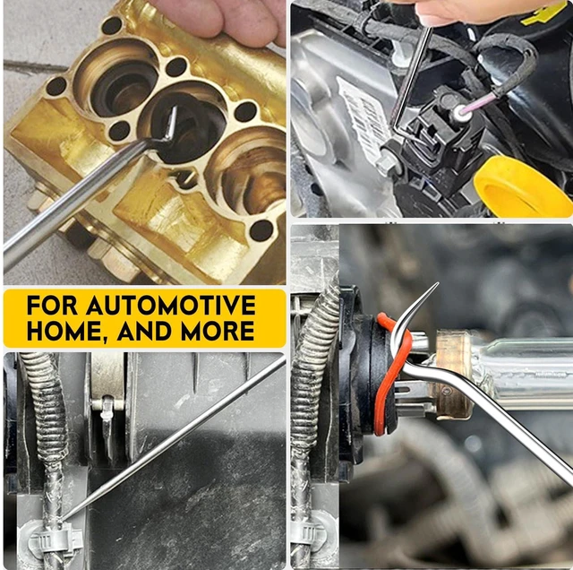 Alt view image 6 of 7 - 4 Pack Precision Hook & Pick Set, Mechanic O Ring Tools with Ergonomic Handle
