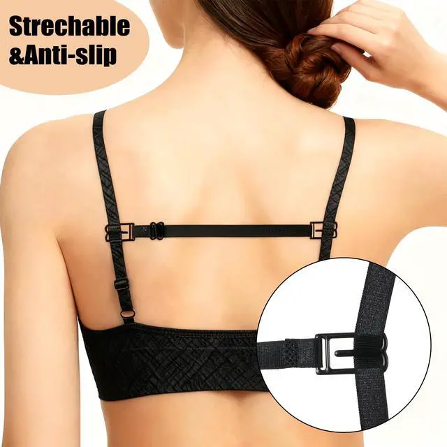 Alt view image 4 of 4 - 11 Pcs Bra Strap Clips,Racerback Bra Clips, Slipping Anti-Slip Buckles Conceal Tool