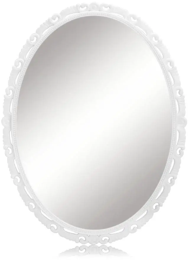 Main image of Locker Mirror Magnetic, Locker Accessories for Girls, Glass 6"x8", White | Locker Decor & Stuff, Magnet Backing, Back to School, Classroom Decor, Household Refrigerator, Office Cabinet, Bathroom