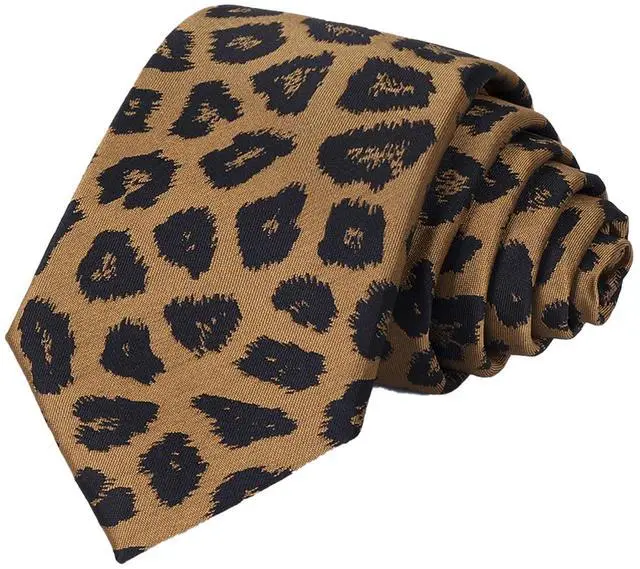 Main image of Women-Men-Leopard-Print-Tie Adjustable Cheetah Print Necktie Business Stlyle