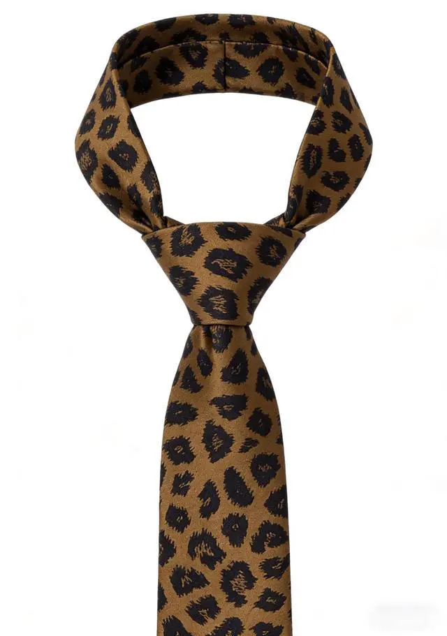 Alt view image 2 of 7 - Women-Men-Leopard-Print-Tie Adjustable Cheetah Print Necktie Business Stlyle