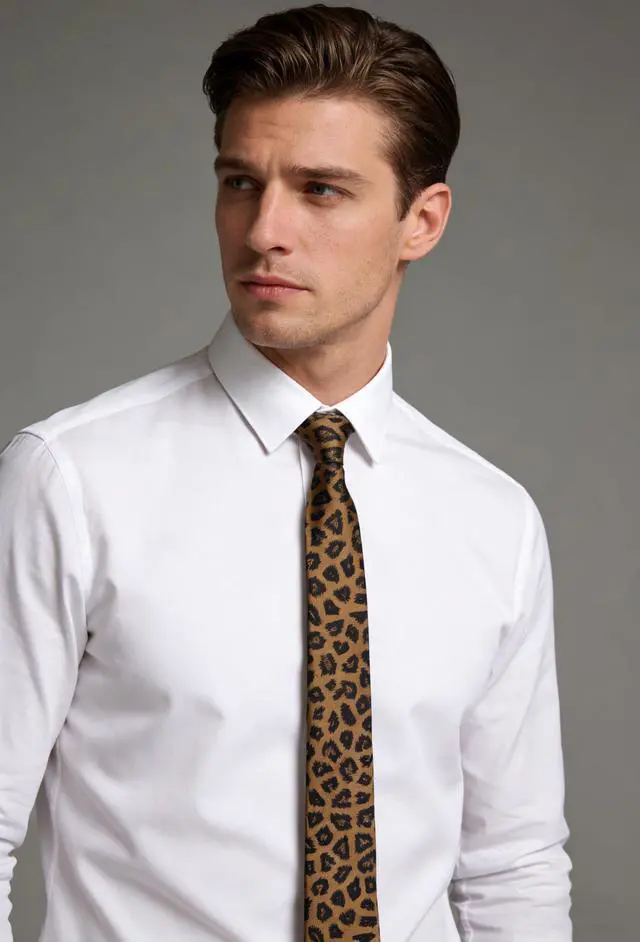 Alt view image 6 of 7 - Women-Men-Leopard-Print-Tie Adjustable Cheetah Print Necktie Business Stlyle