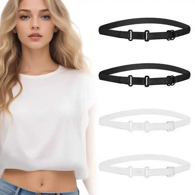 Main image of 4pcs Adjustable Elastic Crop Tucks Band for Shirts, Shirt Tuck Band Women | Shirts Tuck Bands, Shirt Cropping Bands, for Jeans Pants Dresses, Change The Style of Your Tops