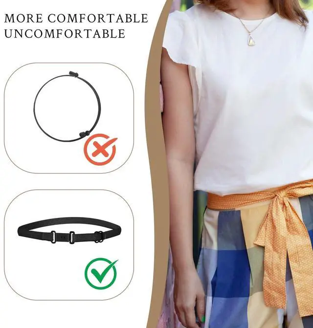 Alt view image 3 of 7 - 4pcs Adjustable Elastic Crop Tucks Band for Shirts, Shirt Tuck Band Women | Shirts Tuck Bands, Shirt Cropping Bands, for Jeans Pants Dresses, Change The Style of Your Tops