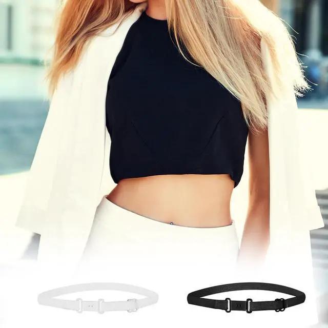 Alt view image 5 of 7 - 4pcs Adjustable Elastic Crop Tucks Band for Shirts, Shirt Tuck Band Women | Shirts Tuck Bands, Shirt Cropping Bands, for Jeans Pants Dresses, Change The Style of Your Tops