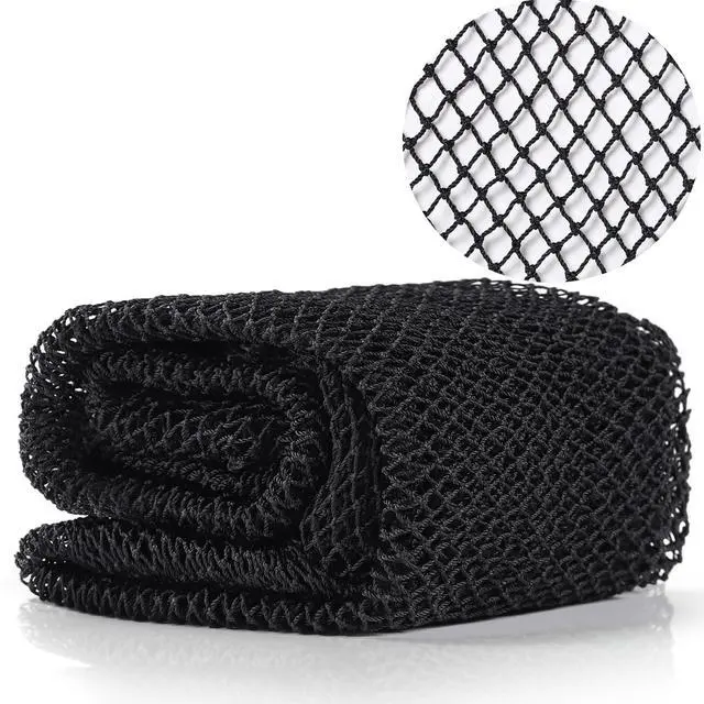 Main image of African Net Sponge Authentic,Exfoliating Body Shower Scrubber,Black | Woven nylon africannet sponge,stretches up to 66in for full body & back washing removes dead skin,oil,For Women and Man