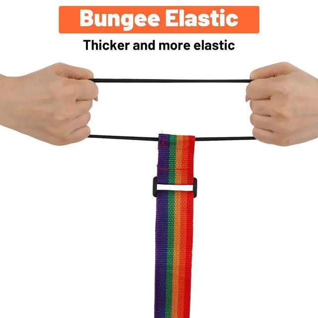 Alt view image 2 of 7 - 2 Pcs Luggage Straps for Suitcases Elastic Strap | Belt Luggage Accessories Multi Polyester Luggages Connector Straps for Travel Essentials