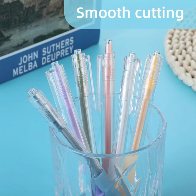 Alt view image 3 of 7 - Knife Pen Craft Cutting Tools 6PCs Utility Paper Pen Cutter | Retractable Precision Paper Cutting, for School Home, Utility Knife Pen, Carving Tools, for DIY Crafting, Scrapbooking