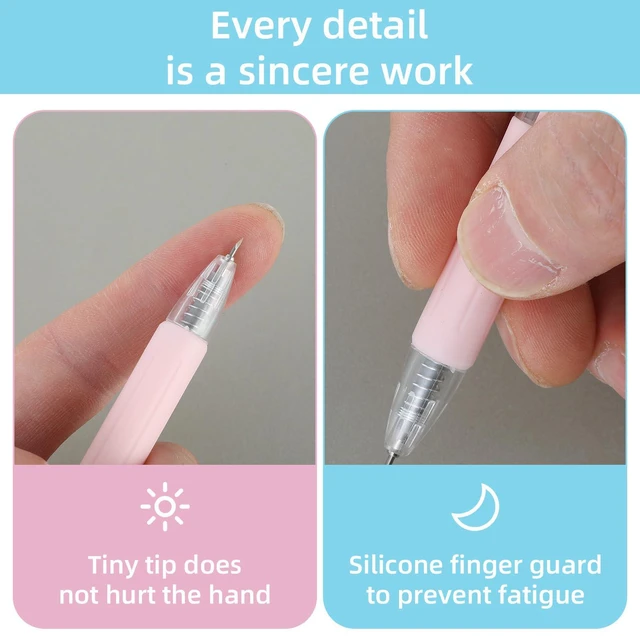 Alt view image 5 of 7 - Knife Pen Craft Cutting Tools 6PCs Utility Paper Pen Cutter | Retractable Precision Paper Cutting, for School Home, Utility Knife Pen, Carving Tools, for DIY Crafting, Scrapbooking