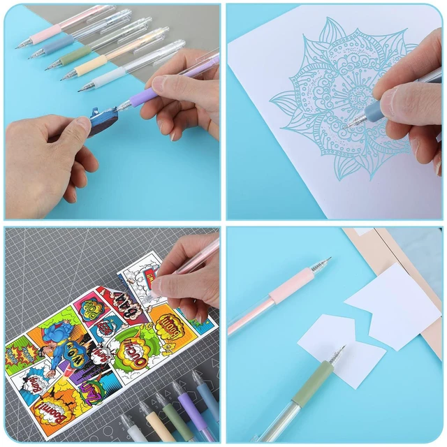 Alt view image 7 of 7 - Knife Pen Craft Cutting Tools 6PCs Utility Paper Pen Cutter | Retractable Precision Paper Cutting, for School Home, Utility Knife Pen, Carving Tools, for DIY Crafting, Scrapbooking
