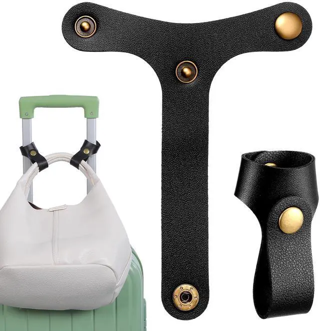 Main image of 4PCS Leather Luggage Strap for Suitcases Travel Suitcase Belt Hook | Luggage Suitcase Connector Straps Accessories for Carry on Bag, Attaching Bags, Tote Bag, Trolley Holder
