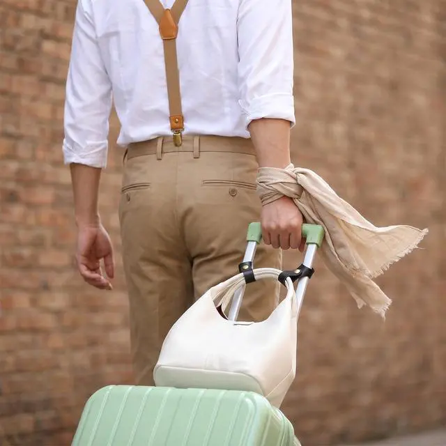 Alt view image 6 of 7 - 4PCS Leather Luggage Strap for Suitcases Travel Suitcase Belt Hook | Luggage Suitcase Connector Straps Accessories for Carry on Bag, Attaching Bags, Tote Bag, Trolley Holder