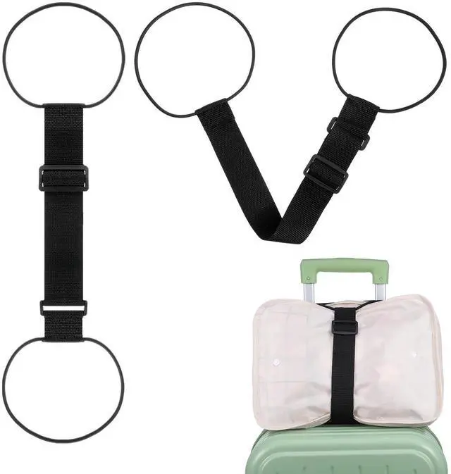 Main image of 2Pack Luggage Straps for Suitcase Adjustable Luggage Connector Strap | Add a Bag Luggage Strap, Multi Use Suitcase Belts, 2 in 1 Travel Elastic Wrap Belts, Airport Travel Accessories