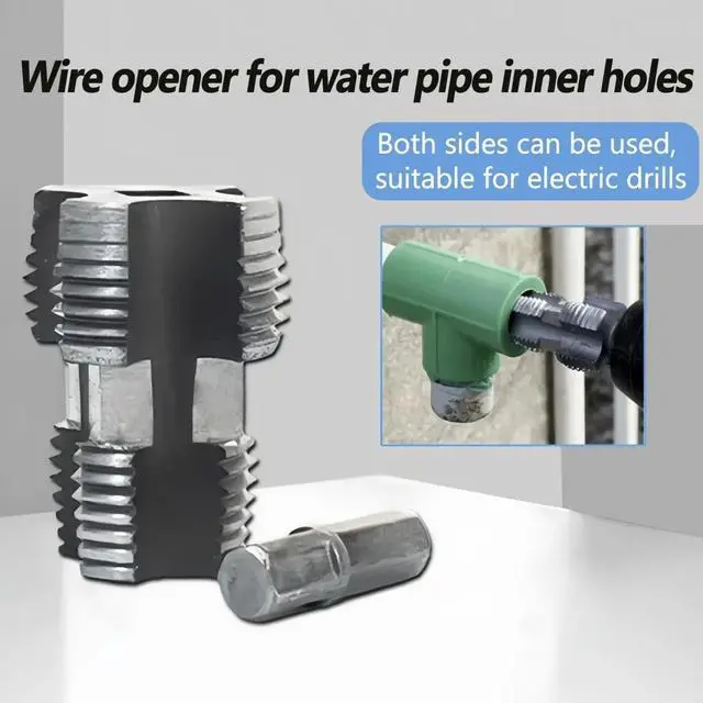 Alt view image 3 of 7 - PVC Pipe Threader Kit Pipe Thread Opener, PVC Thread Maker Tool for Electric Drill, 1/2" Reusable Die for Cutting (Internal Thread Opener)
