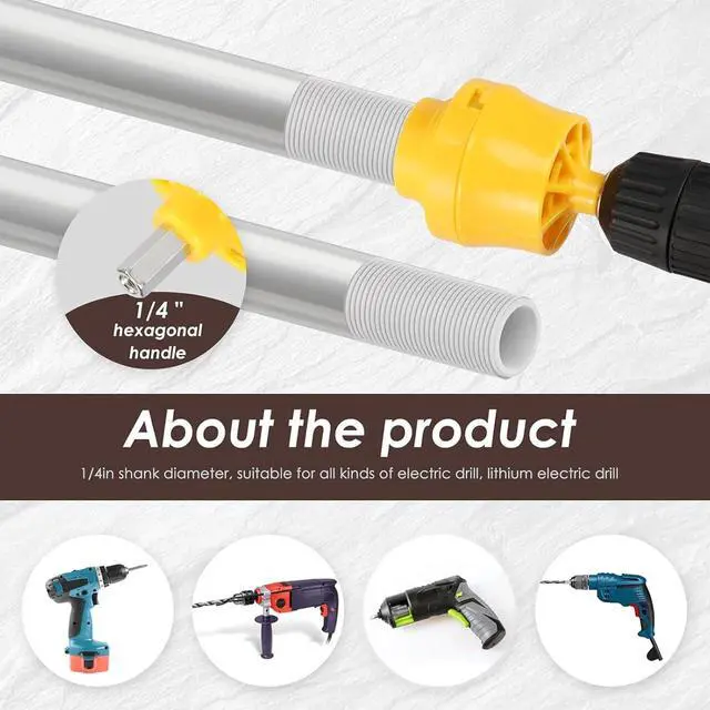 Alt view image 6 of 7 - PVC Pipe Threader Kit Pipe Thread Opener, PVC Thread Maker Tool for Electric Drill, 1/2" Reusable Die for Cutting (Internal Thread Opener)