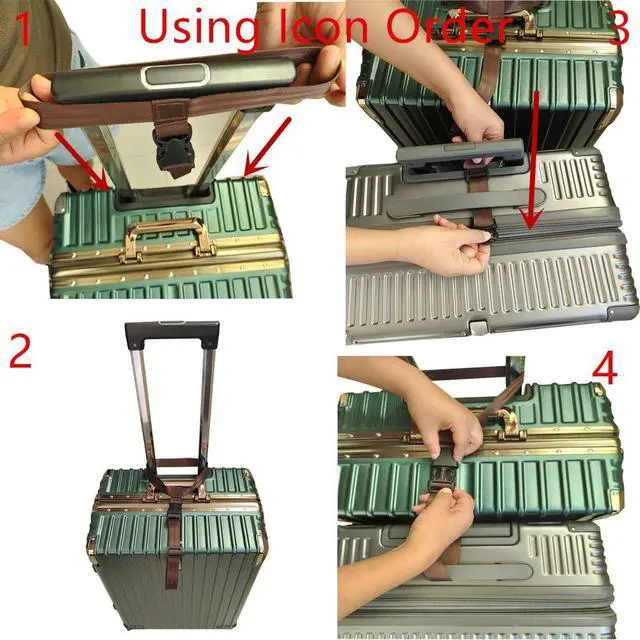 Alt view image 2 of 5 - 2 Pack Travel Accessories Luggage Straps - Add a Bag Suitcase Strap Belt(Black)