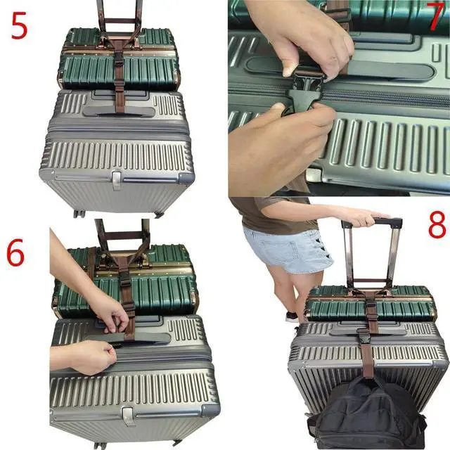 Alt view image 3 of 5 - 2 Pack Travel Accessories Luggage Straps - Add a Bag Suitcase Strap Belt(Black)