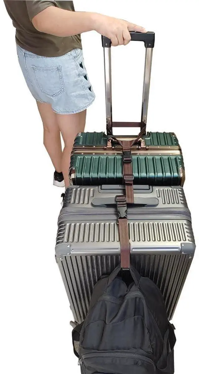Alt view image 4 of 5 - 2 Pack Travel Accessories Luggage Straps - Add a Bag Suitcase Strap Belt(Black)