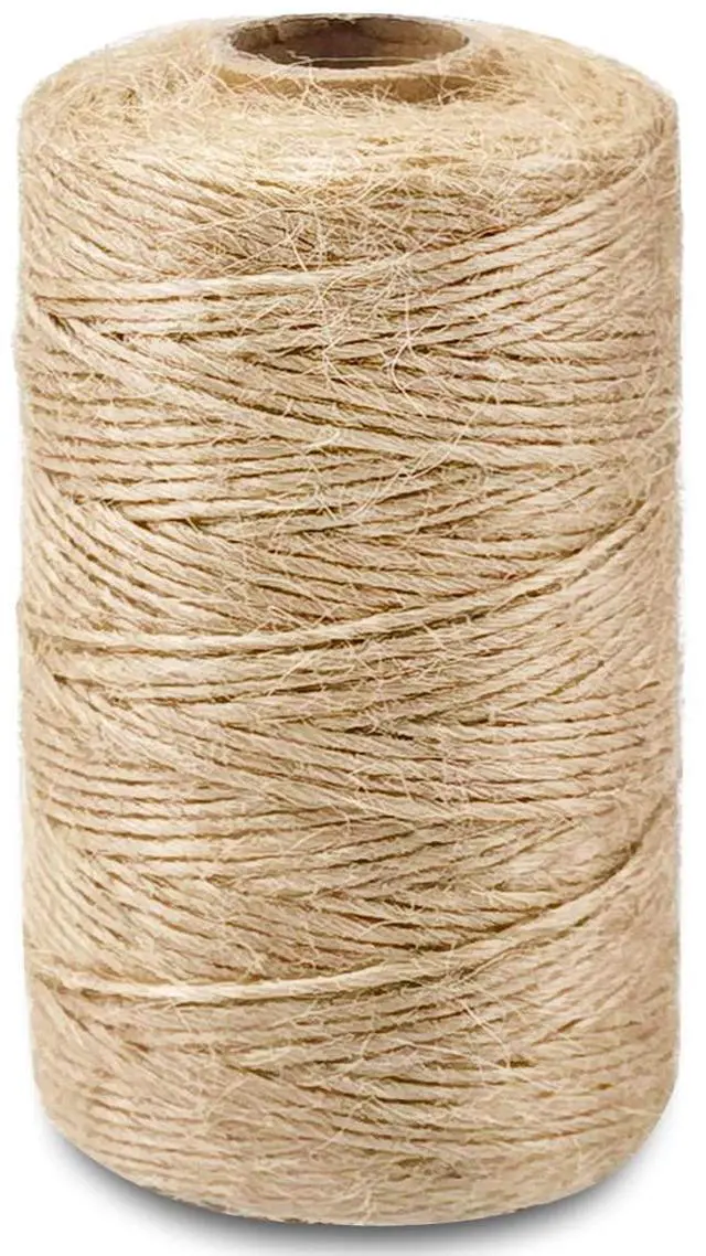 Main image of 2mm Natural Jute Twine String Thin for Craft Plant Garden Gift Wrapping Christmas Handmade Art Decoration Packing String Home Art Decoration (Brown) (328 Ft (100M))