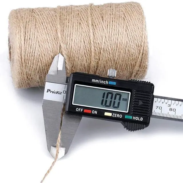 Alt view image 2 of 7 - 2mm Natural Jute Twine String Thin for Craft Plant Garden Gift Wrapping Christmas Handmade Art Decoration Packing String Home Art Decoration (Brown) (328 Ft (100M))