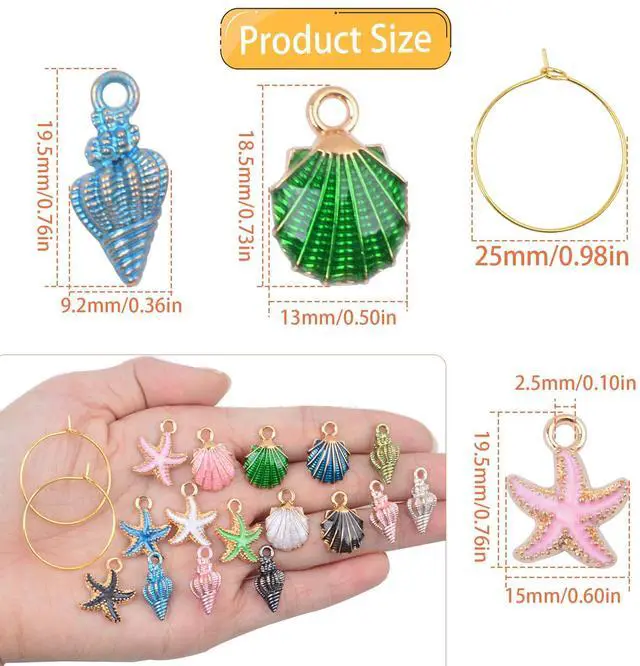 Alt view image 2 of 7 - 30PCS Wine Glass Charms for Stem Glasses, Beach-themed Drink Marker Tags Wine Charm Identifier Ring for Bachelorette Wedding Tasting Party Decoration & Gifts