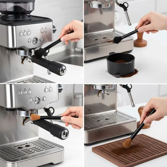 Alt view image 7 of 7 - Coffee Brush Coffee Grinder Cleaning Brush Set Air Duster and Dusting Espresso Brushes Accessories Cleaner Barista Brushes Espresso Machine Cleaning Tool for Bean Grain Tool Home Kitchen