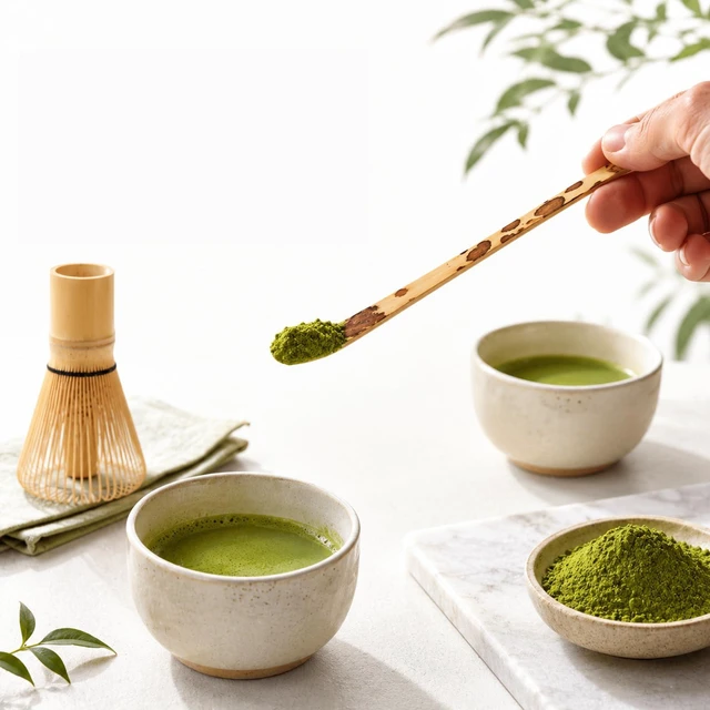 Alt view image 2 of 7 - 3 Pcs Matcha Spoon, Japanese Tea Scoop, Chashaku Hooked Spoon Sticks Whisk Bamboo Scooping for Traditional Tea Spoons for Matcha Coffee Espresso Teas Accessories