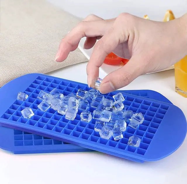 Alt view image 4 of 7 - Mini Ice Cube Trays for Freezer 1 Pack 160 Small Crushed Ice Cube Molds, BPA Free Food Grade Silicone, Easy Release Stackable Trays for Iced Coffee, Whiskey, Cocktail & Drinks