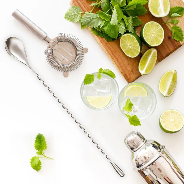 Alt view image 3 of 6 - 1Pc Cocktail Spoon Long Handle Bar Spoon - 12" Metal Spoons Drink Mixers for Cocktails Stainless Steel Spoons Stirring Spoons for Coffee Bar Accessories (1)