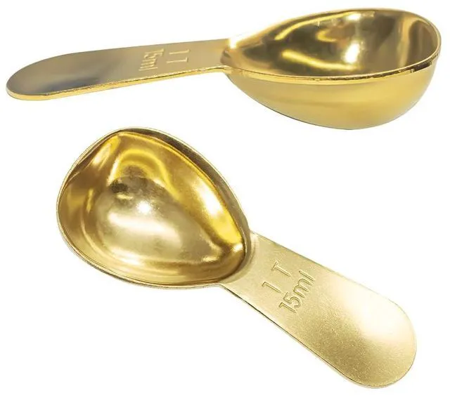 Alt view image 7 of 7 - 1 Pack Coffee Scoop, 1 Tablespoon, Stainless Steel Measuring Spoons for Ground Coffee, Sugar, Protein Powder, Tea Leaves (1, Gold, 15 ml)